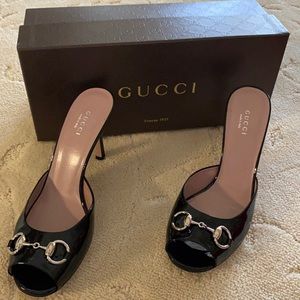 Gucci patent leather 3” heel